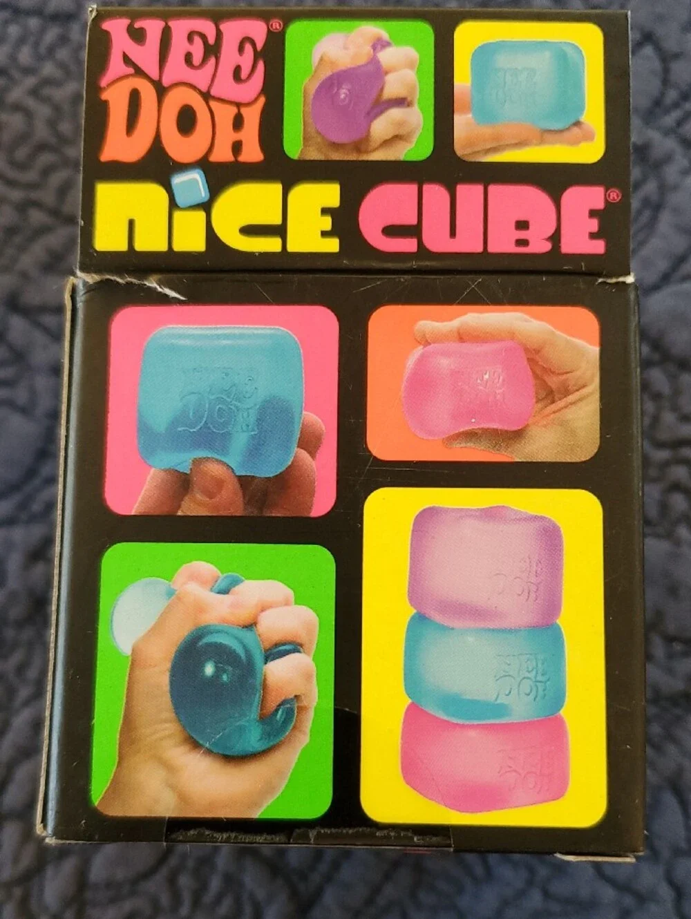 Nice Cube Super Solid Squish! Toy - Blue Nee Doh Needoh Stress Ball
